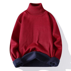 High Neck Knit Sweater for Men - Stylish and Cozy Winter Wear