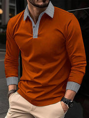 Stylish Men's Long Sleeve Polo Shirts - Perfect For Casual And Formal Occasions