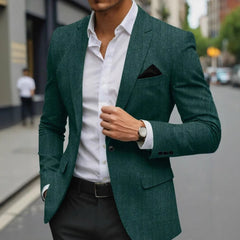 Stylish Green Blazer For Men - Perfect For Business And Formal Events