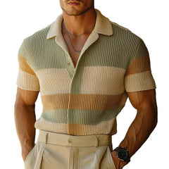 Men's Spring Fashion Simple Woven Slim Short Sleeve Shirt MTA0885D0P