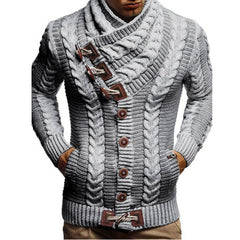 Stylish Cable Knit Cardigan Sweater for Men - Perfect for Casual and Formal Wear