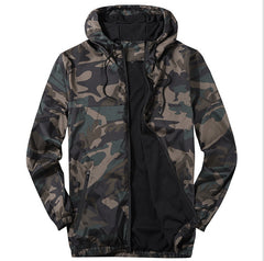 Camouflage Panel Windbreaker Jacket for Men - Perfect for Outdoor Adventures