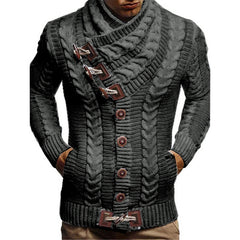 Stylish Cable Knit Cardigan Sweater for Men - Perfect for Casual and Formal Wear
