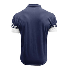 Men's Casual Striped Short Sleeve POLO Shirt MTA1882C7X