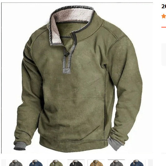 Cozy Winter Pullover with Faux Fur Collar - Perfect for Outdoor Adventures