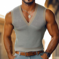 Men's Summer Basic V-neck Thin Slim Tank Top MTA0326D9U