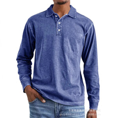 Stylish Long-Sleeve Polo Shirt for Men - Perfect for Casual and Semi-Formal Occasions