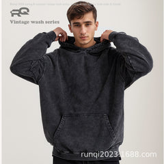 Vintage Wash Unisex Hoodie - Perfect for Spring and Summer Casual Wear