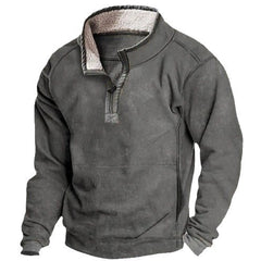 Cozy Winter Pullover with Faux Fur Collar - Perfect for Outdoor Adventures