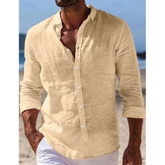 Men's Casual Button-Down Shirt - Perfect for Summer Beach Outfits