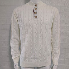 Men's Cable Knit Button-Down Sweater - Stylish and Comfortable for Casual Wear