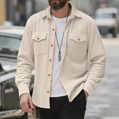 Stylish Corduroy Shirt Jacket for Men - Perfect for Casual and Outdoor Adventures