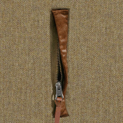 Men's Herringbone Blazer Suede Stitching Retro Business Casual Coat