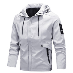 Men's Military Green Hooded Jacket - Perfect for Outdoor Adventures and Casual Wear