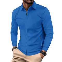 Stylish Men's Zip-Up Shirt Jacket for Casual and Formal Wear