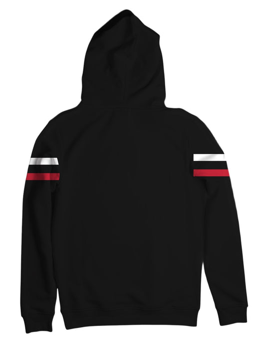 Boston 28 Hoodie - Black With Red And White Stripes