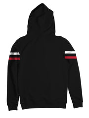 Boston 28 Hoodie - Black With Red And White Stripes