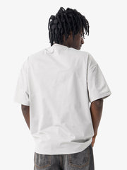 American Street Tactical Vest Print Fake Two-piece Print T-shirt