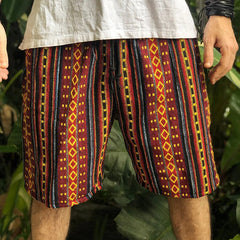 Ethnic Patterned Shorts for Men - Perfect for Summer Outdoors