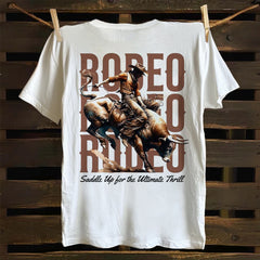 Rodeo Thrill Graphic T-Shirt for Men - Perfect for Western Enthusiasts