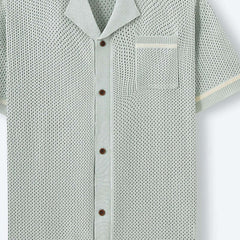 Men's Casual Short Sleeve Knitted Shirt MTA1876C9X