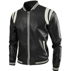 Stylish Men's Bomber Jacket with Contrast Stripes for Modern Fashionistas