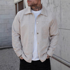 Stylish Black Corduroy Jacket for Men - Perfect for Casual and Urban Looks