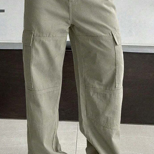 Men's Cotton Vintage Washed Casual Cargo Pants MTA0393D6X