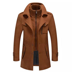 Men's Stylish Black Trench Coat - Perfect for Modern Gentlemen