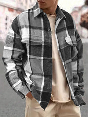 Stylish Plaid Flannel Shirt for Men - Perfect for Casual and Outdoor Wear