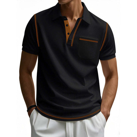 Men's Casual Cotton Short Sleeve POLO Shirt MTA0110D8X