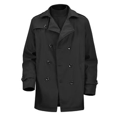 Classic Double-Breasted Trench Coat for Men - Stylish and Versatile Outerwear