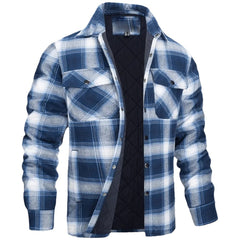 Plaid Quilted Jacket for Men - Stylish and Warm Winter Outerwear