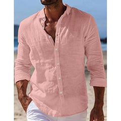 Men's Casual Button-Down Shirt - Perfect for Summer Beach Outfits