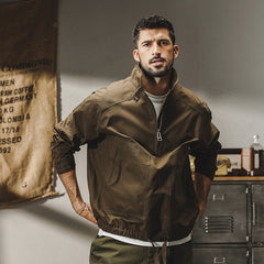 Men's High-Collar Utility Jacket - Perfect for Casual and Outdoor Adventures