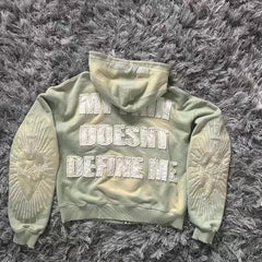 Stylish Embroidered Heart Hoodie with Unique Patch Design for Casual Wear