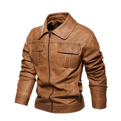 Stylish Men's Leather Jacket - Perfect For Casual And Formal Wear