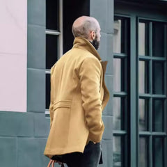 Classic Double-Breasted Pea Coat for Men - Perfect for Winter Outdoors
