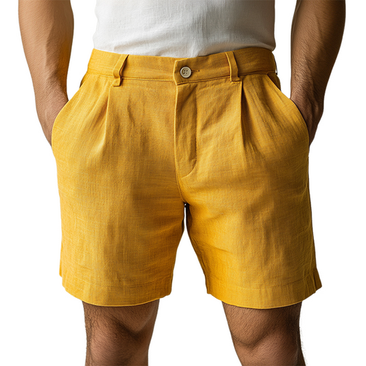 Men's Retro Casual Linen Shorts MTA0987D9TO