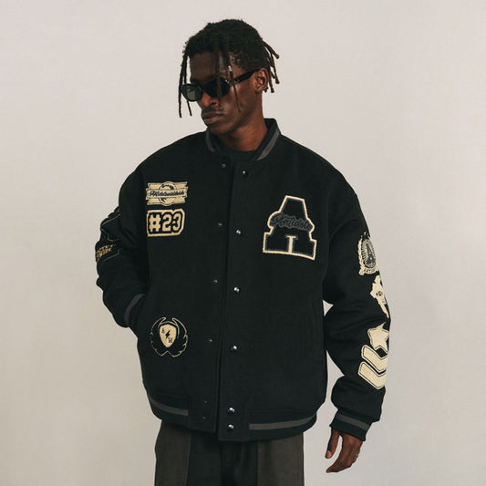 Embroidered Varsity Jacket for Men - Perfect for Casual and Sporty Looks