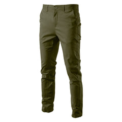 Stylish Khaki Slim Fit Trousers for Men - Perfect for Casual and Smart-Casual Occasions