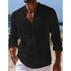 Men's Casual Button-Down Shirt - Perfect for Summer Beach Outfits