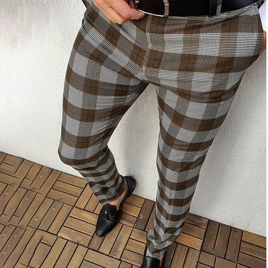 Stylish Plaid Trousers For Men - Perfect For Casual And Formal Occasions