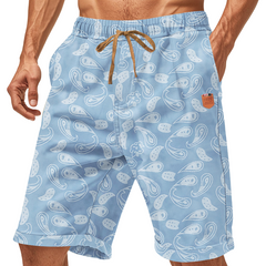 Men's Paisley Print Elastic Shorts MTA0170D2X