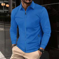 Stylish Men's Zip-Up Shirt Jacket for Casual and Formal Wear