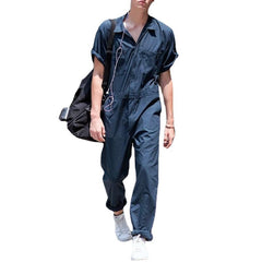 Stylish Short-Sleeve Jumpsuit For Men - Perfect For Summer Outings