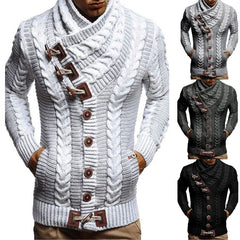Stylish Cable Knit Cardigan Sweater for Men - Perfect for Casual and Formal Wear