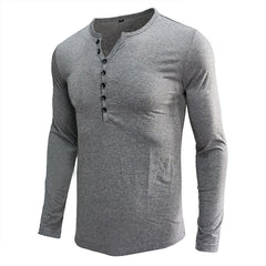 Men's Stylish Henley Shirt - Perfect for Casual and Semi-Formal Occasions