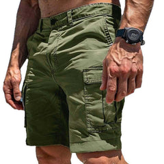 Men's Solid Color Multi-Pocket Cargo Shorts MTA0147D3X