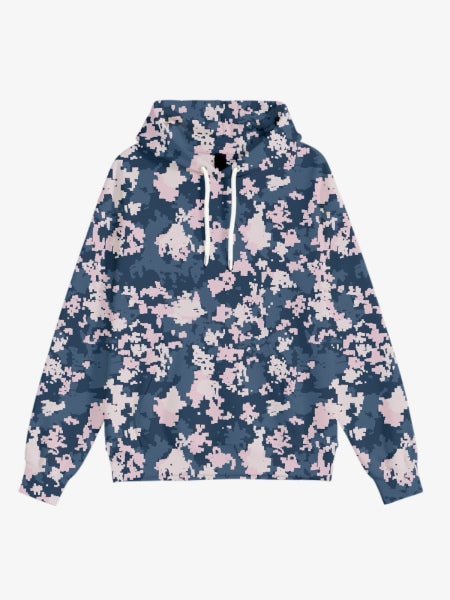 Blue and Pink Camouflage Hoodie